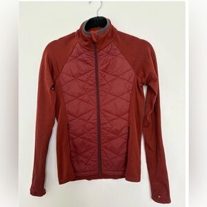Athleta | Unstoppable Jacket | Red Brick | Quilted Full Zip | XS | EUC